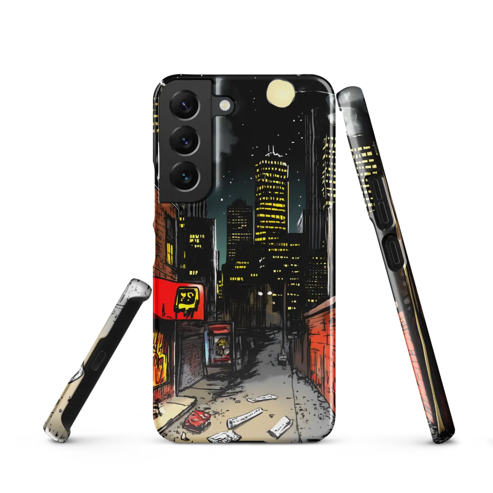 Nocturnal Cityscape: The Hidden Alley | Phone Case |  S22 | Snap Case | Glossy