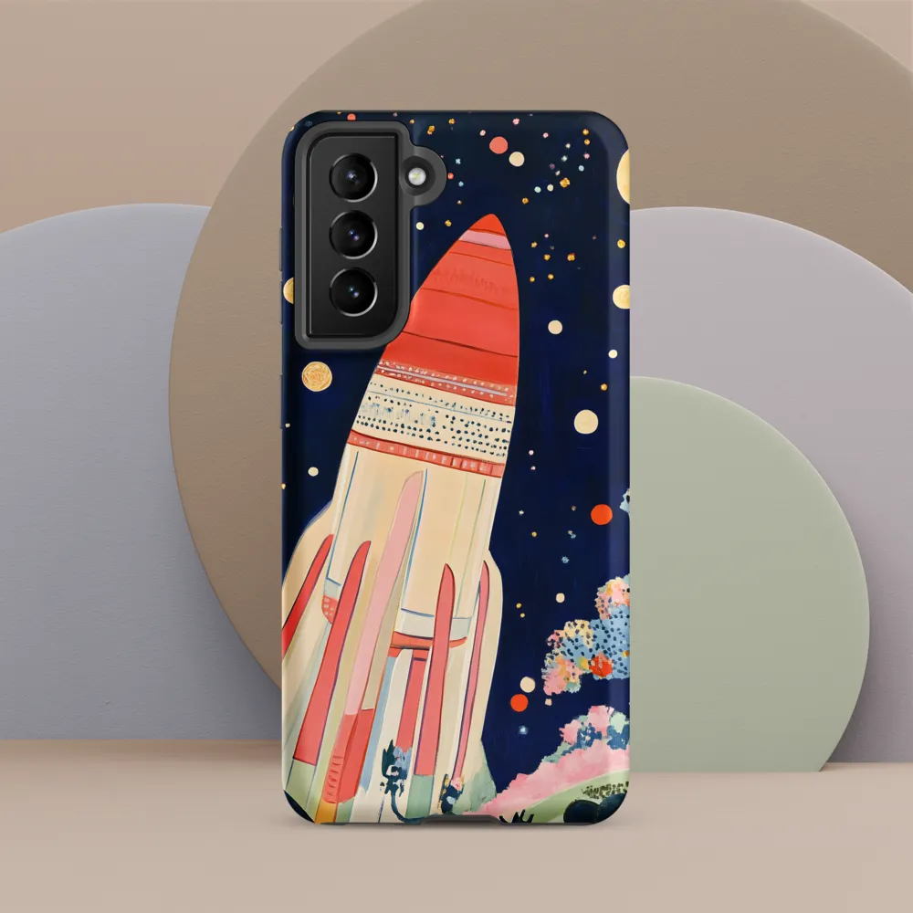 Cosmic Dreams: The Rocket's Journey | Phone Case |  S21 | Tough Case | Matte