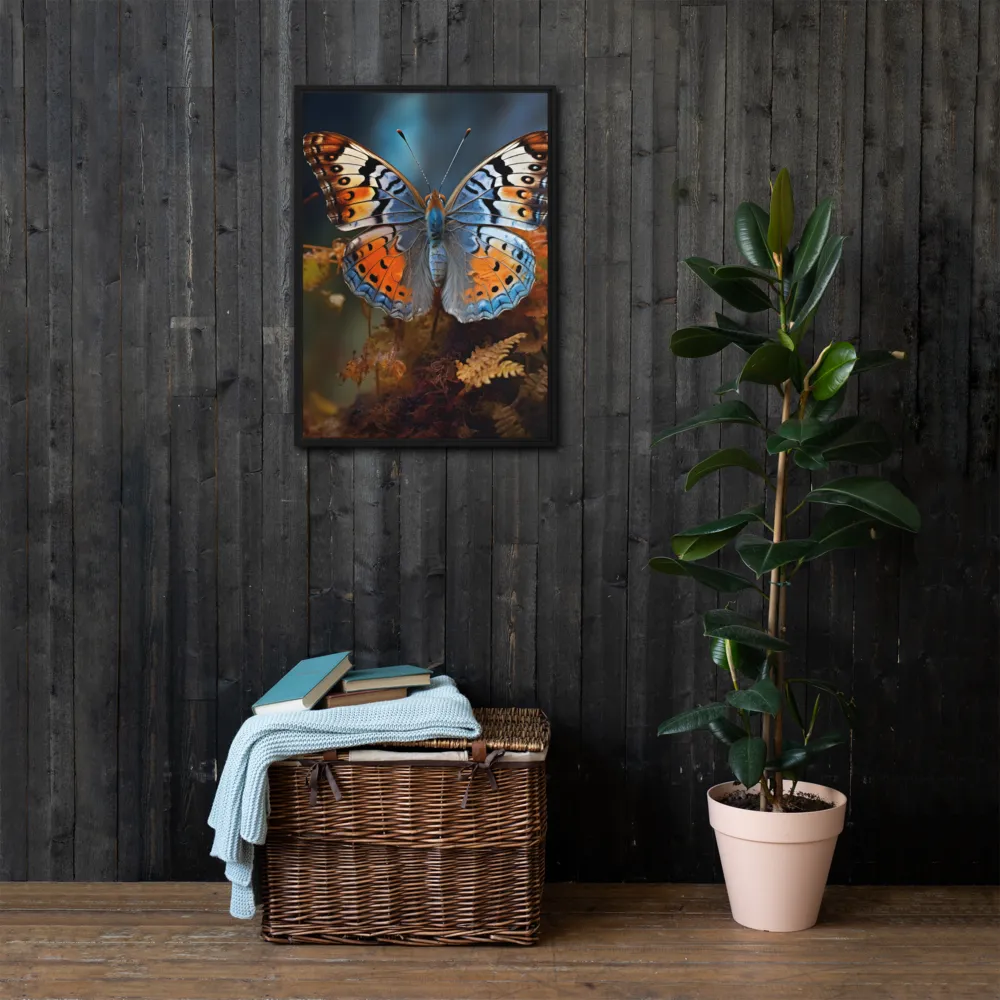Harmony in Color: The Butterfly | Canvas with Black Frame | 20″×28″