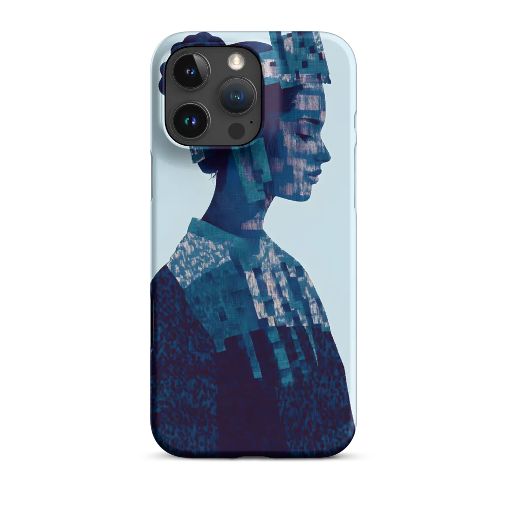 Digital Portrait in Abstract Blue