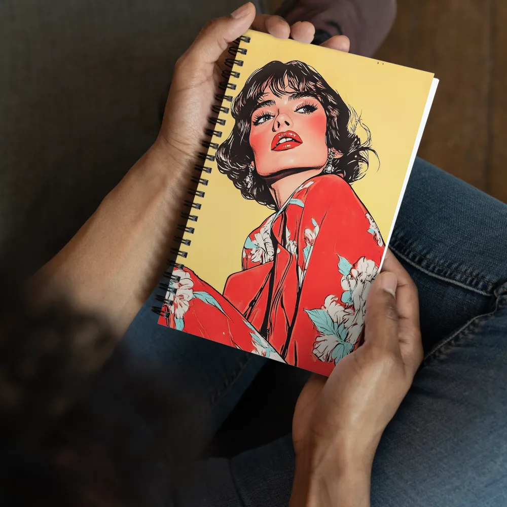 Striking Elegance in Pop Art | Spiral Notebook