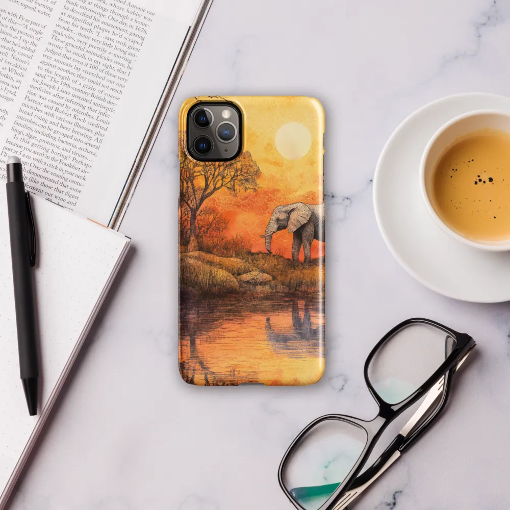 Elephant's Serenity at Dusk | Phone Case |  11 Pro Max | Snap Case | Glossy