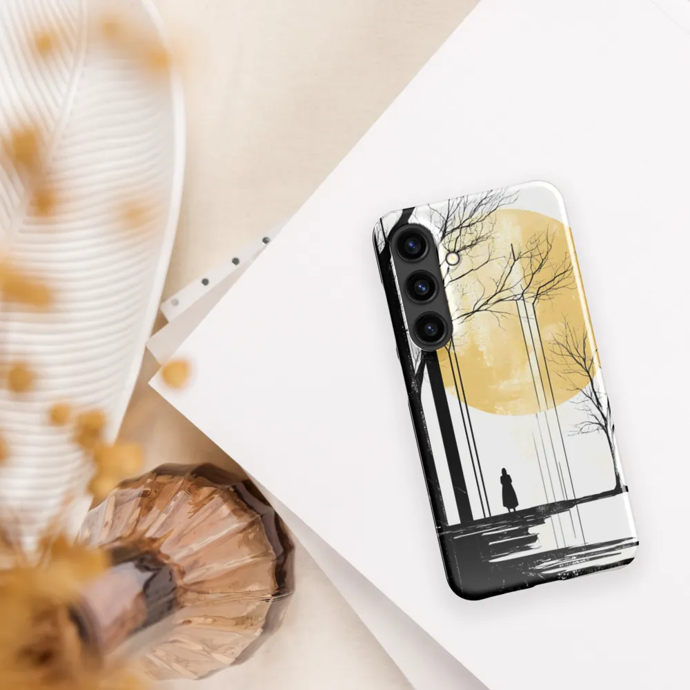 Solitude Under the Yellow Sun | Phone Case |  S24 | Snap Case | Glossy