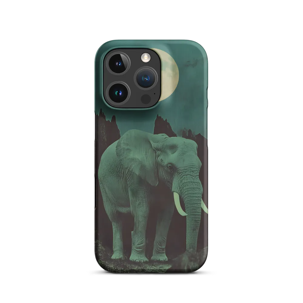 Ethereal Presence: Elephant Under a Full Moon