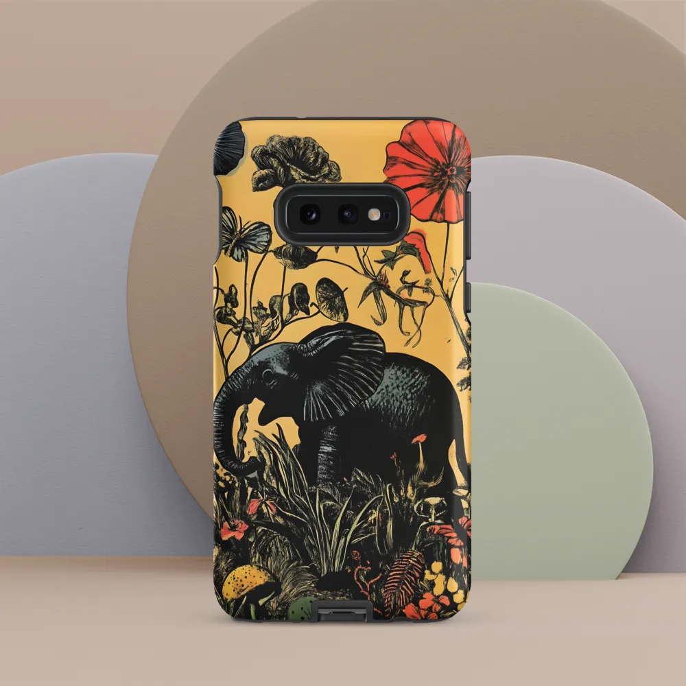 Floral Majesty: The Elephant's Sanctuary | Phone Case |  S10e | Tough Case | Matte