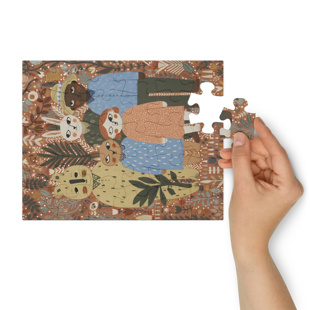 Garden Gathering 
 Jigsaw Puzzle in Tin Box