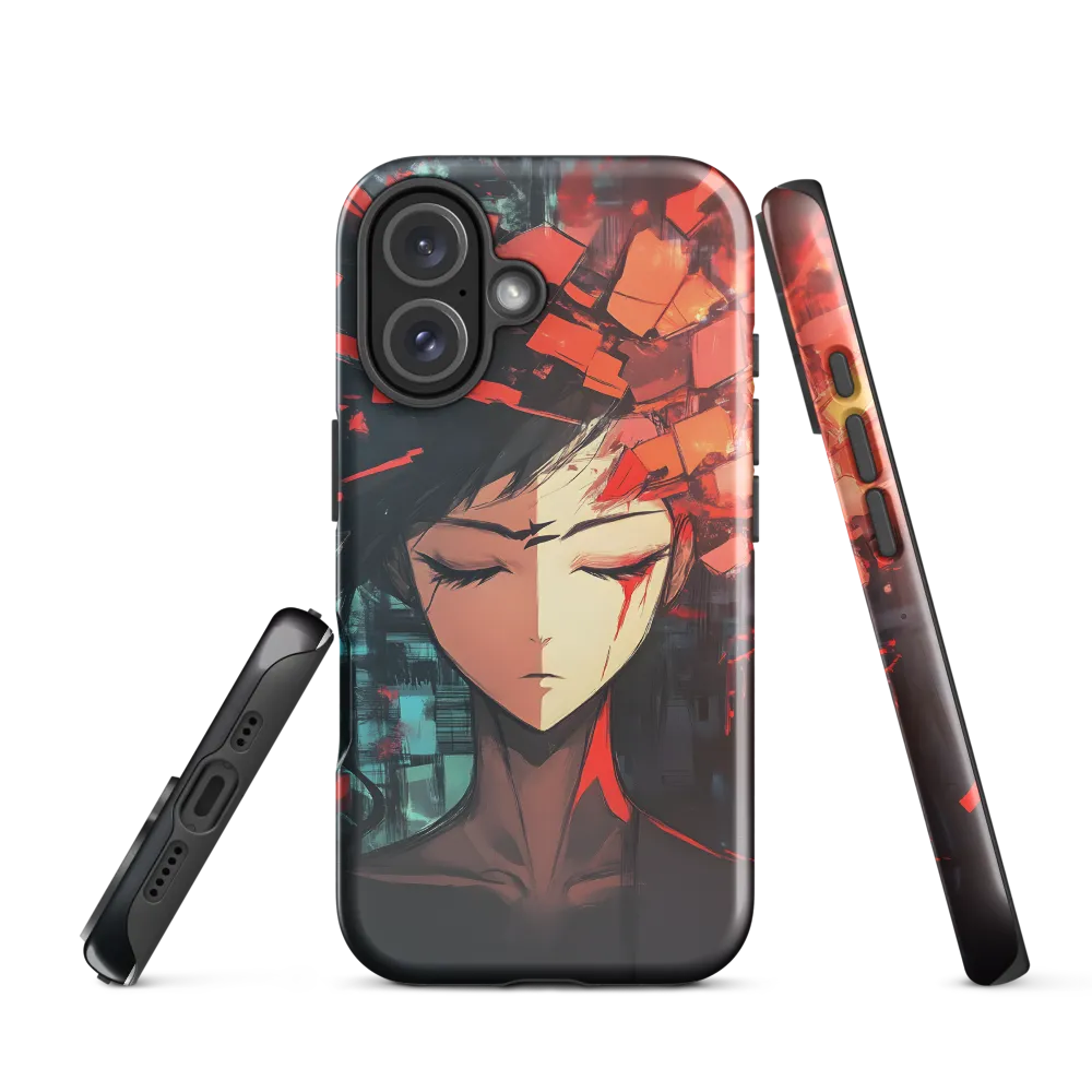 Fragmented Mind: The Silent Struggle | Phone Case |  16 | Tough Case | Glossy