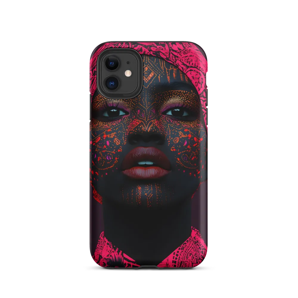 Neon Adornments: A Portrait of Cultural Expression