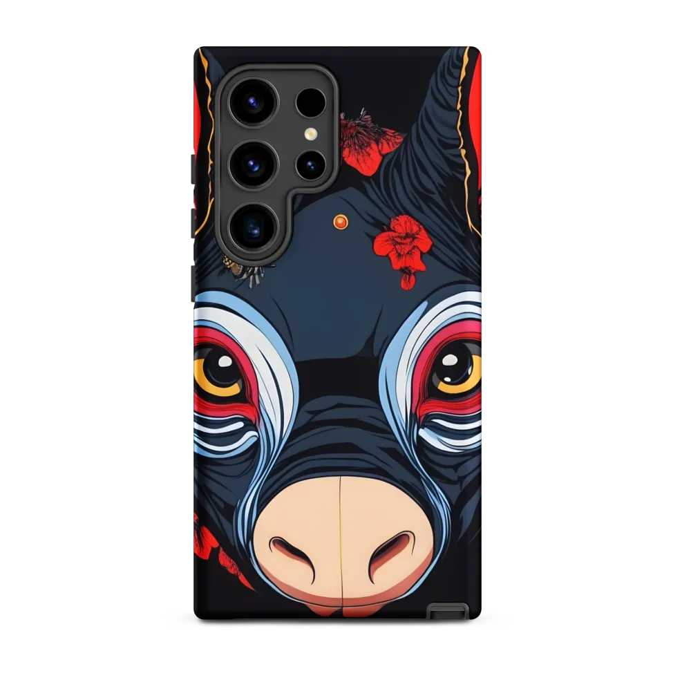 Mystical Bull with Floral Motifs