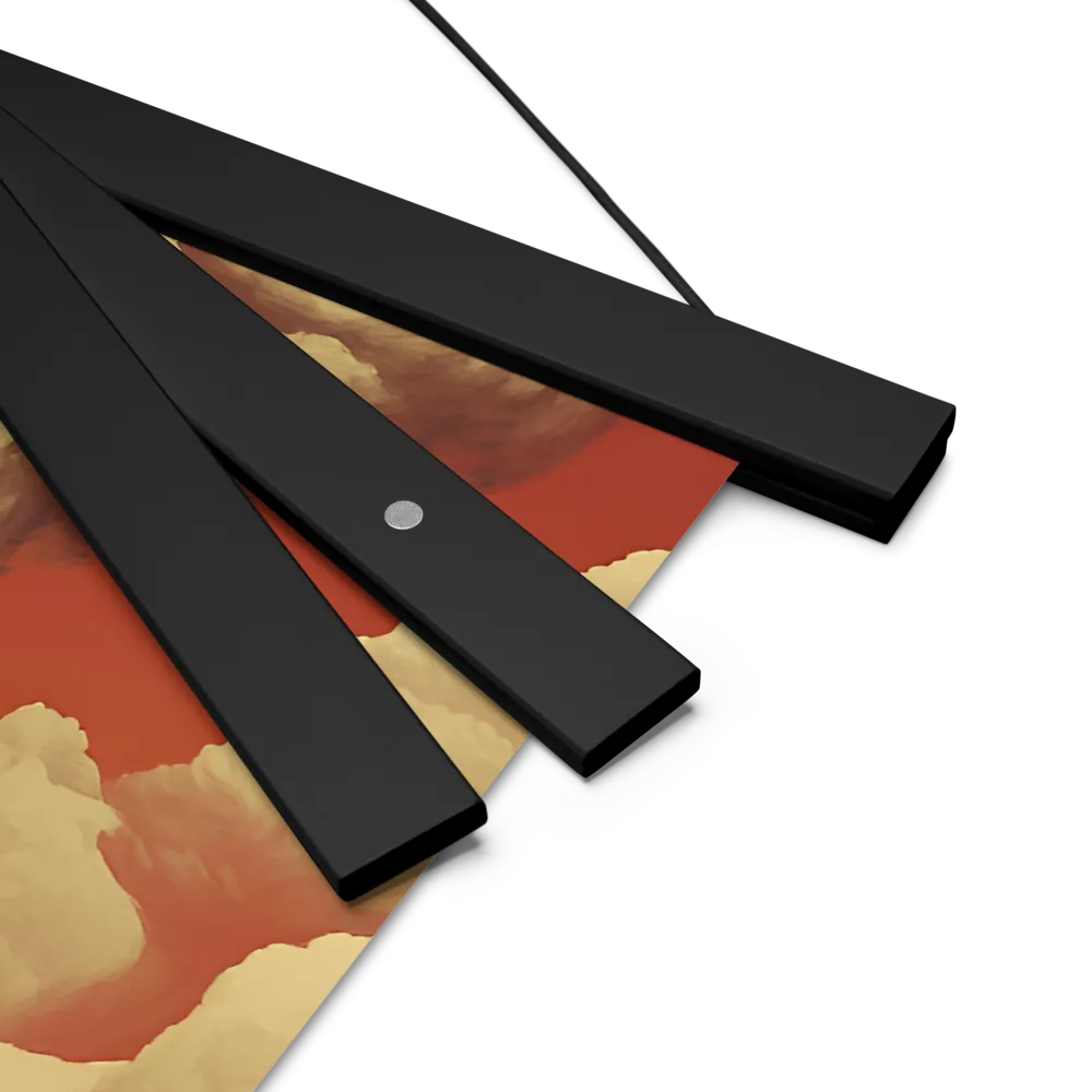 Defiant Spirit in a Surreal Landscape | Poster With Black Wood Hanger | 18″×18″