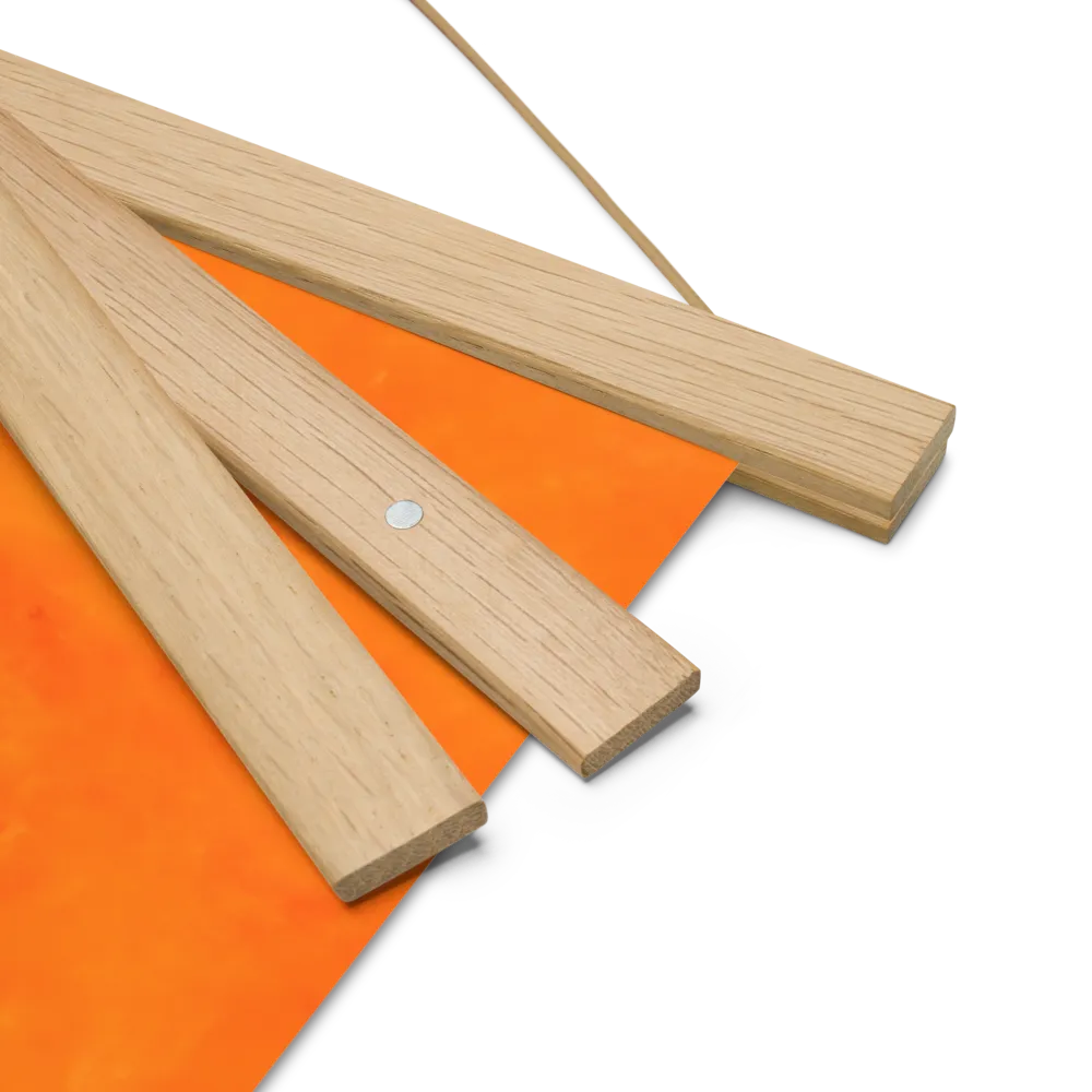 Harmonious Encounters: Abstract Geometry | Poster With Oak Wood Hanger | 18″×18″