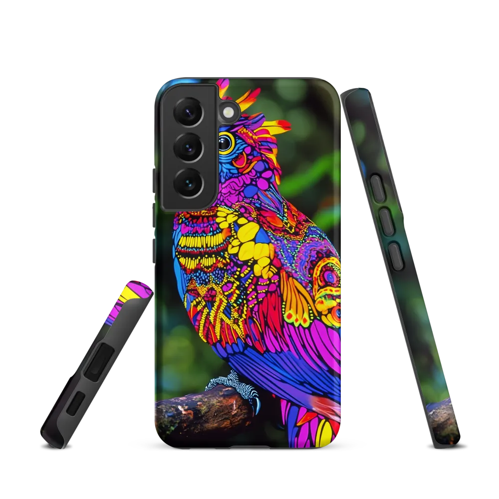 Vibrant Psychedelic Parrot | Phone Case |  S22 | Tough Case | Matte