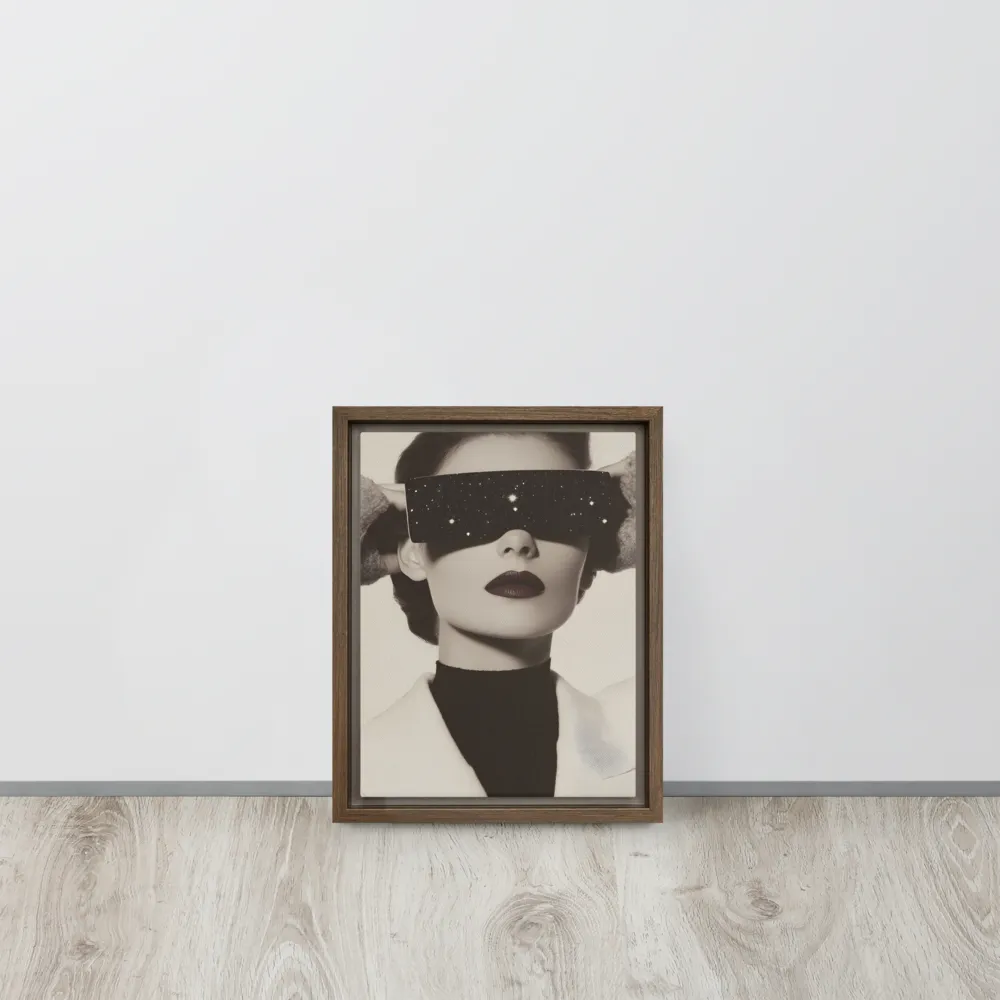 Celestial Elegance | Canvas with Brown Frame | 9″×12″