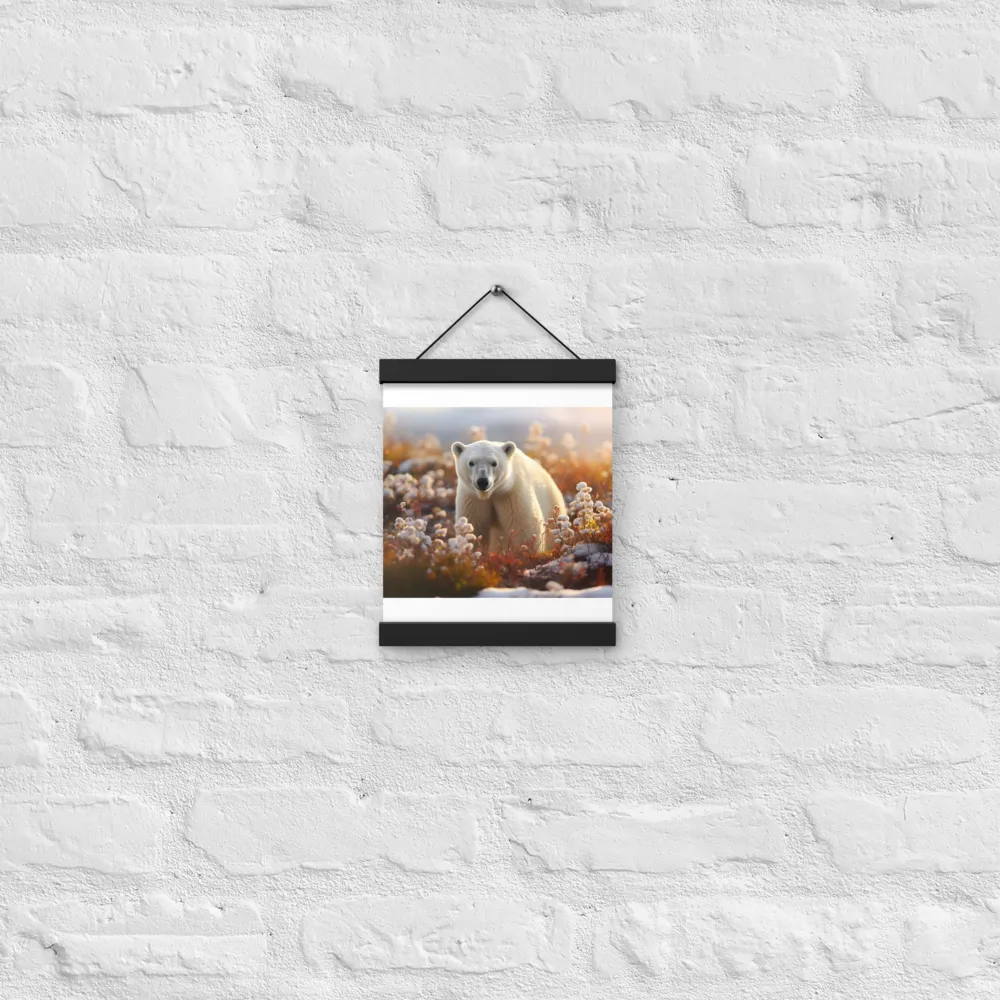 Harmony in the Frozen Wilderness | Poster With Black Wood Hanger | 8″×10″