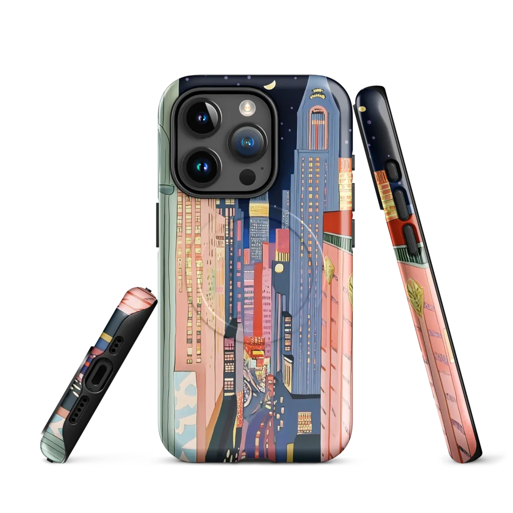 Urban Dreamscape: A Pop Art Night | Phone Case |  15 Pro | MagSafe® Tough Case | Glossy
