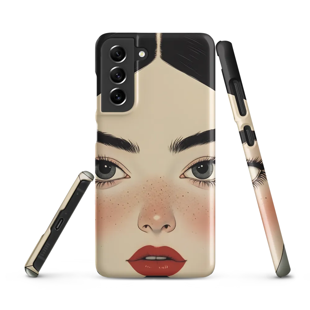 Serenity Captured: A Modern Portrait | Phone Case |  S21 FE | Snap Case | Matte