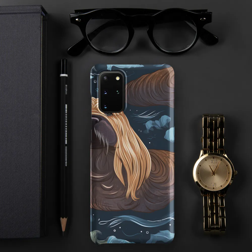 Whimsical Walruses in Deep Blue