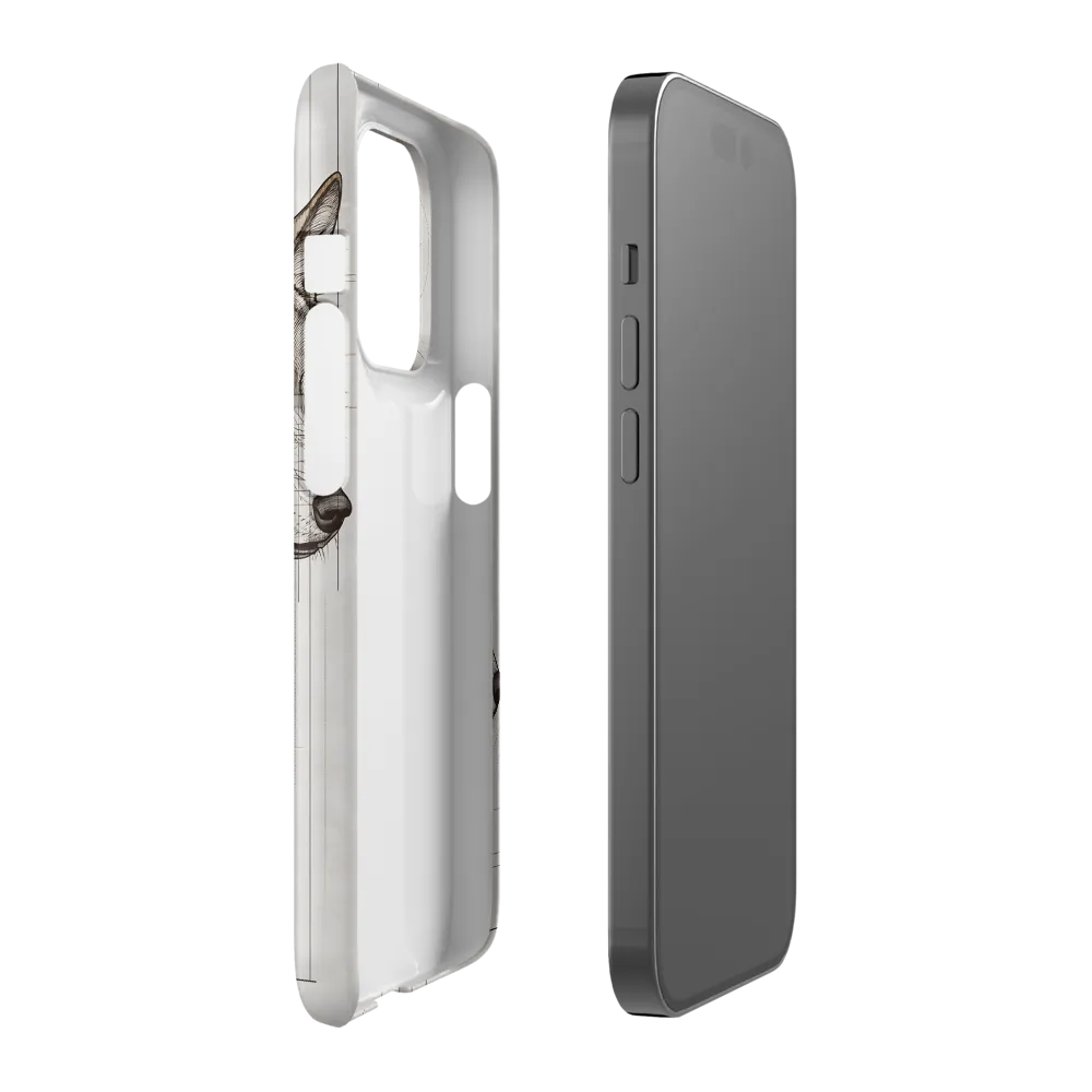 Geometric Harmony: The Essence of Wolves | Phone Case |  14 Pro | Snap Case | Matte