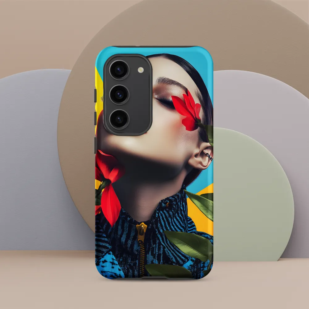 Floral Serenity: A Contemporary Portrait