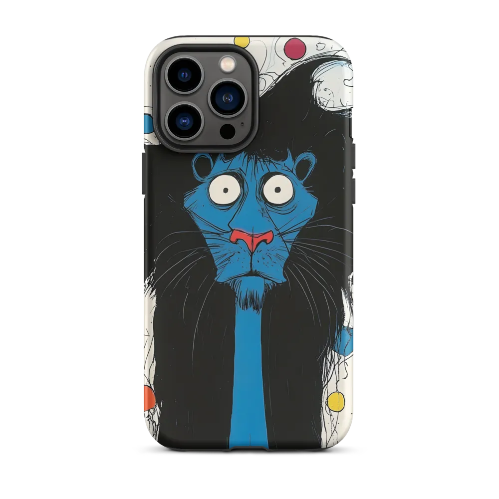 Whimsical Blue Lion