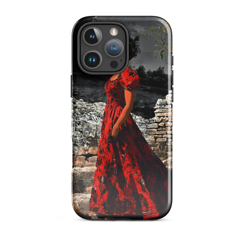 Elegance in Red | Phone Case |  16 Pro Max | Tough Case | Glossy