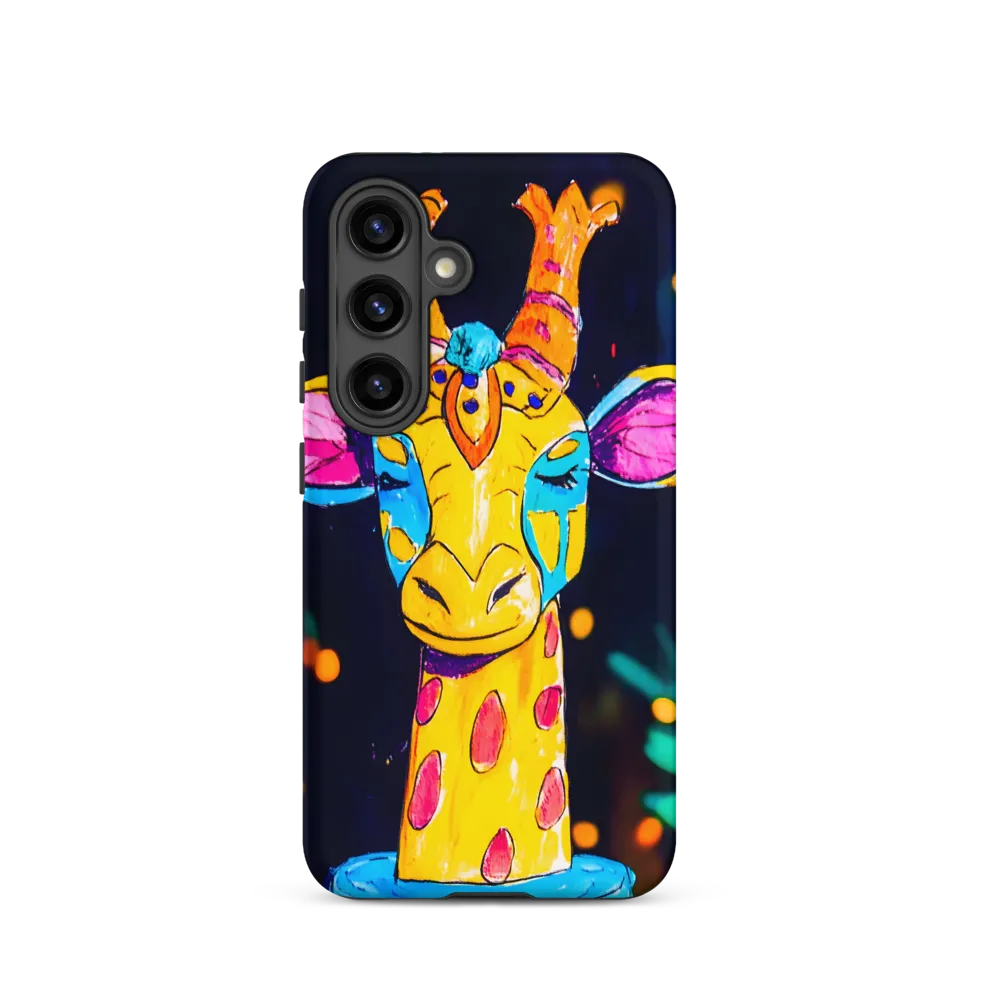 Whimsical Giraffe in Vibrant Colors