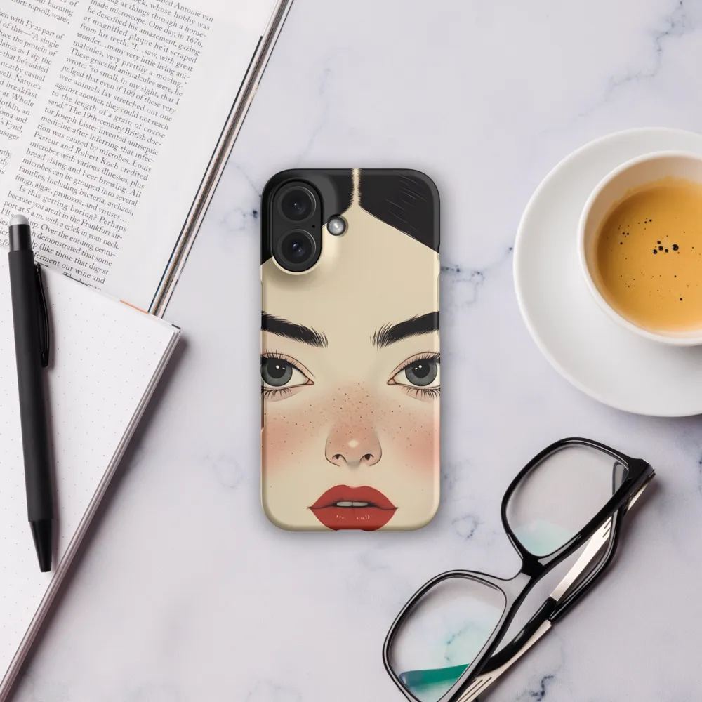 Serenity Captured: A Modern Portrait | Phone Case |  16 | Snap Case | Matte