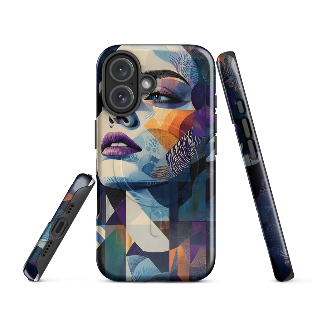 Fragmented Mystery: A Modern Portrait | Phone Case |  16 | MagSafe® Tough Case | Glossy