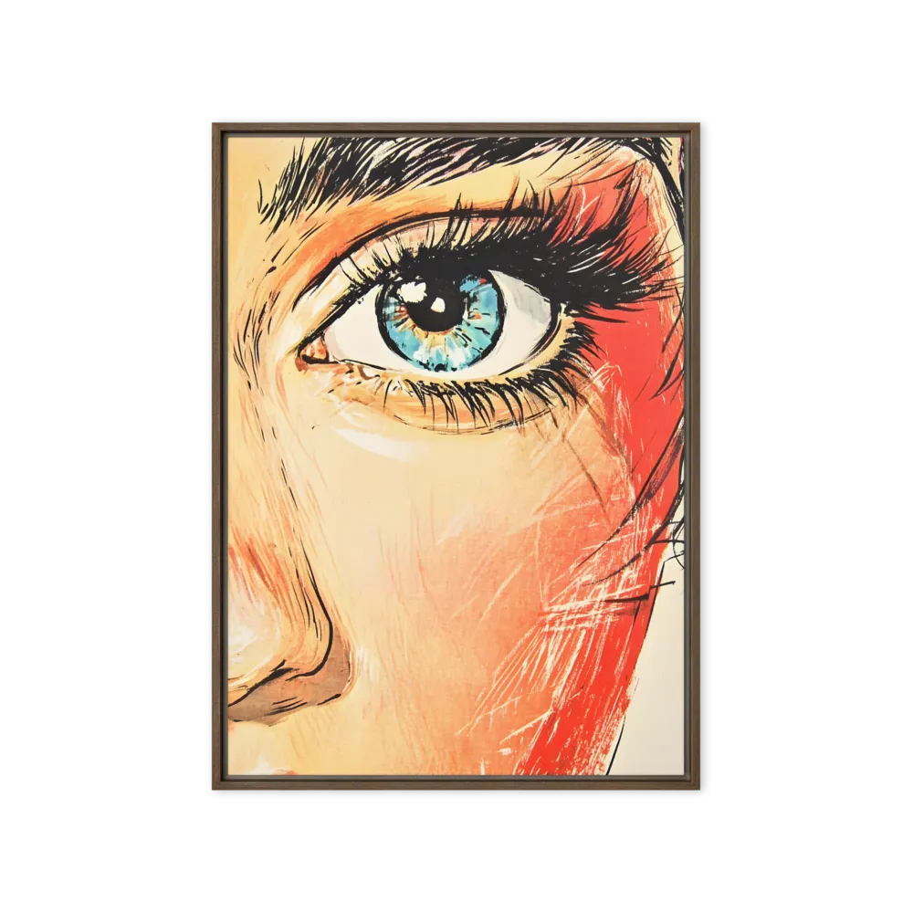 Gaze of Emotion | Canvas with Brown Frame | 20″×28″