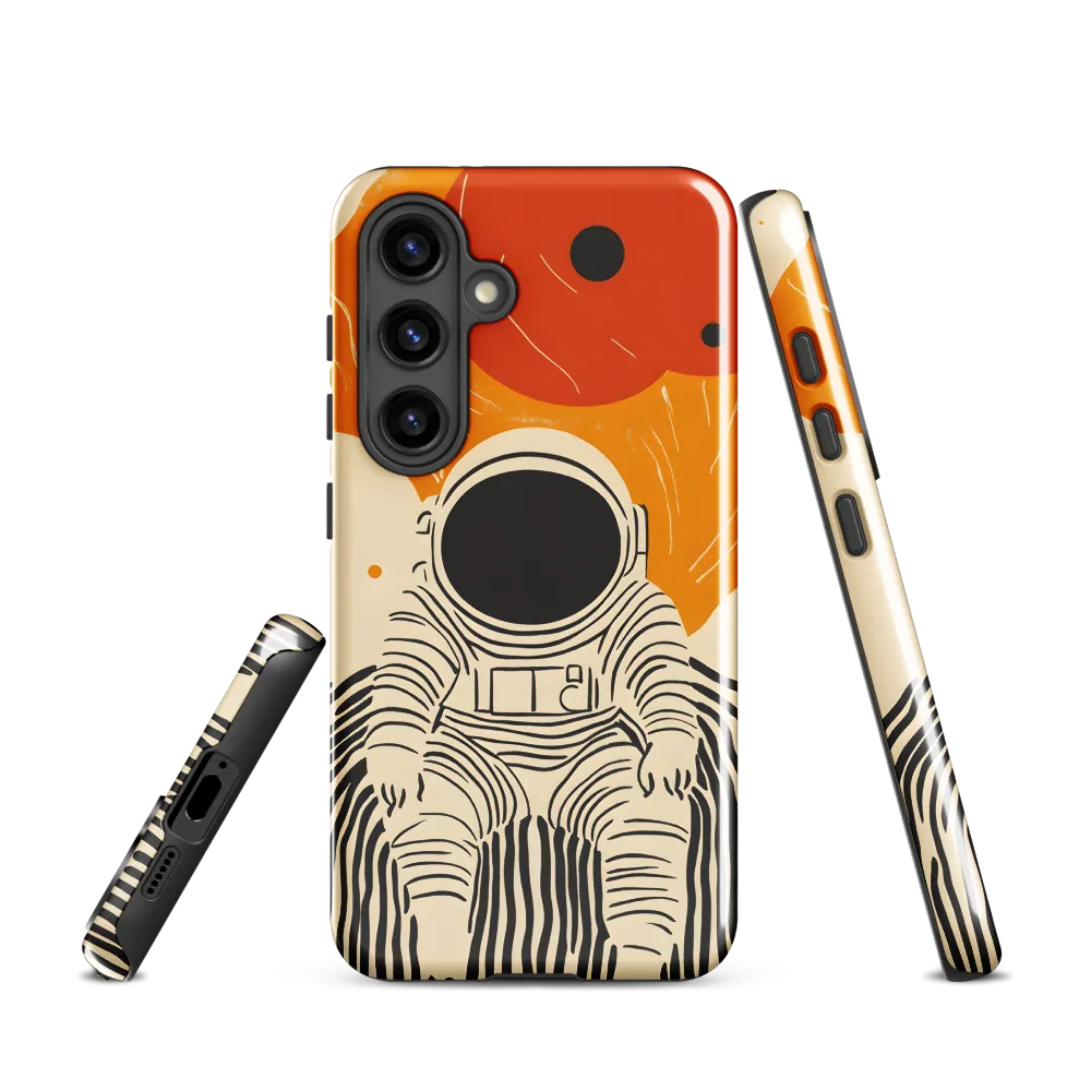 Astronaut in Cosmic Thoughts | Phone Case |  S24 | Tough Case | Glossy