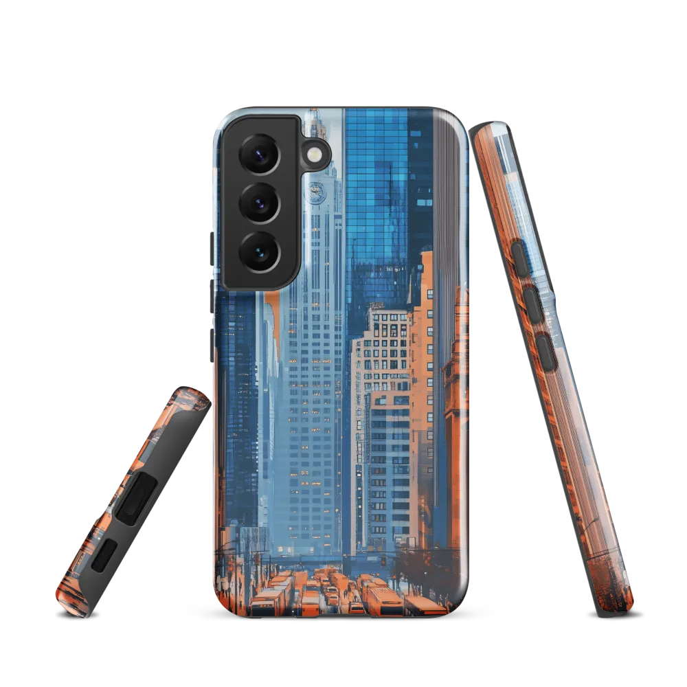 Urban Symphony in Blue and Orange