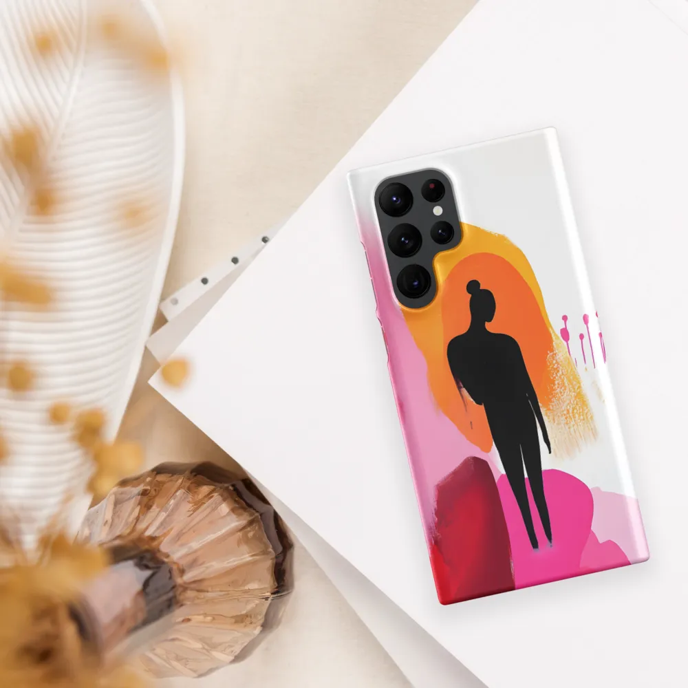 Silhouette in Colorful Abstraction