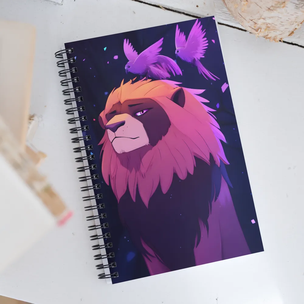 Regal Serenity: The Majestic Lion | Spiral Notebook