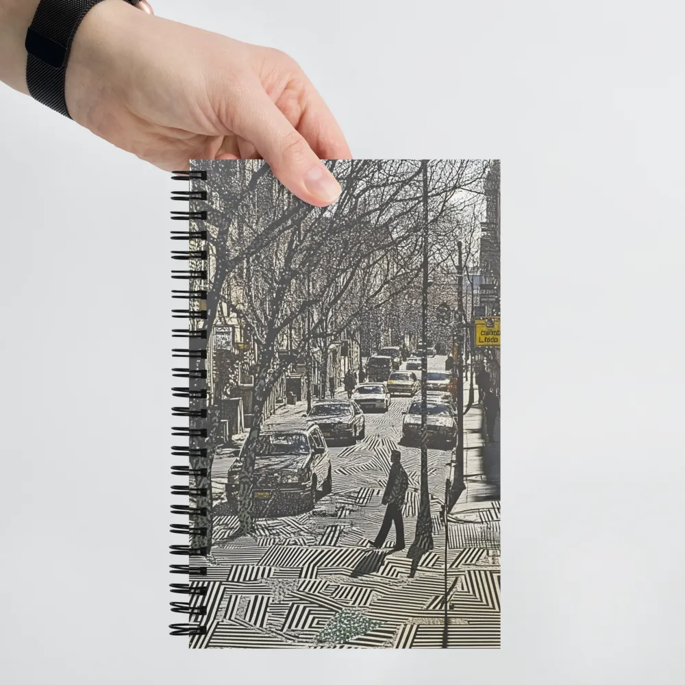 Urban Solitude: A Geometric Journey | Spiral Notebook