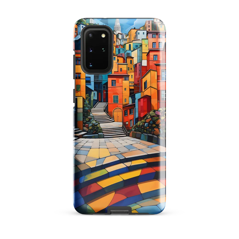 Vibrant Village: A Cubist Journey