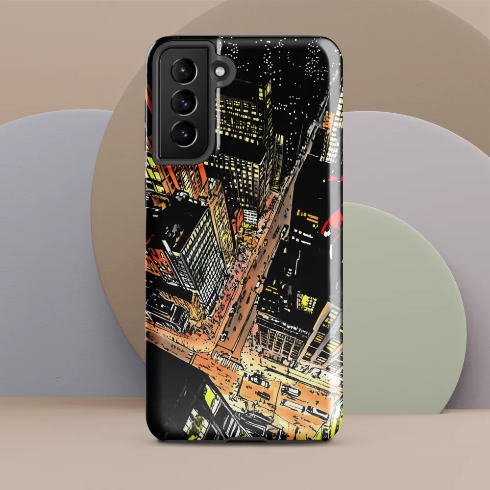 Urban Nightscape: A Bird's-eye View