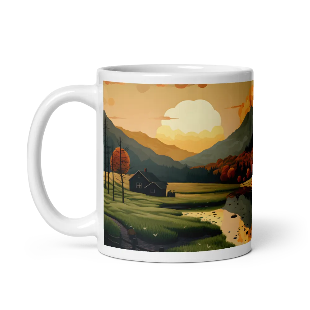 Whispers of Autumn: A Tranquil Evening | Mug with White inside | 11 oz