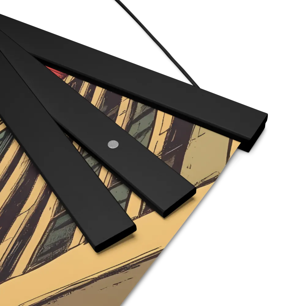 Urban Symphony | Poster With Black Wood Hanger | 16″×16″
