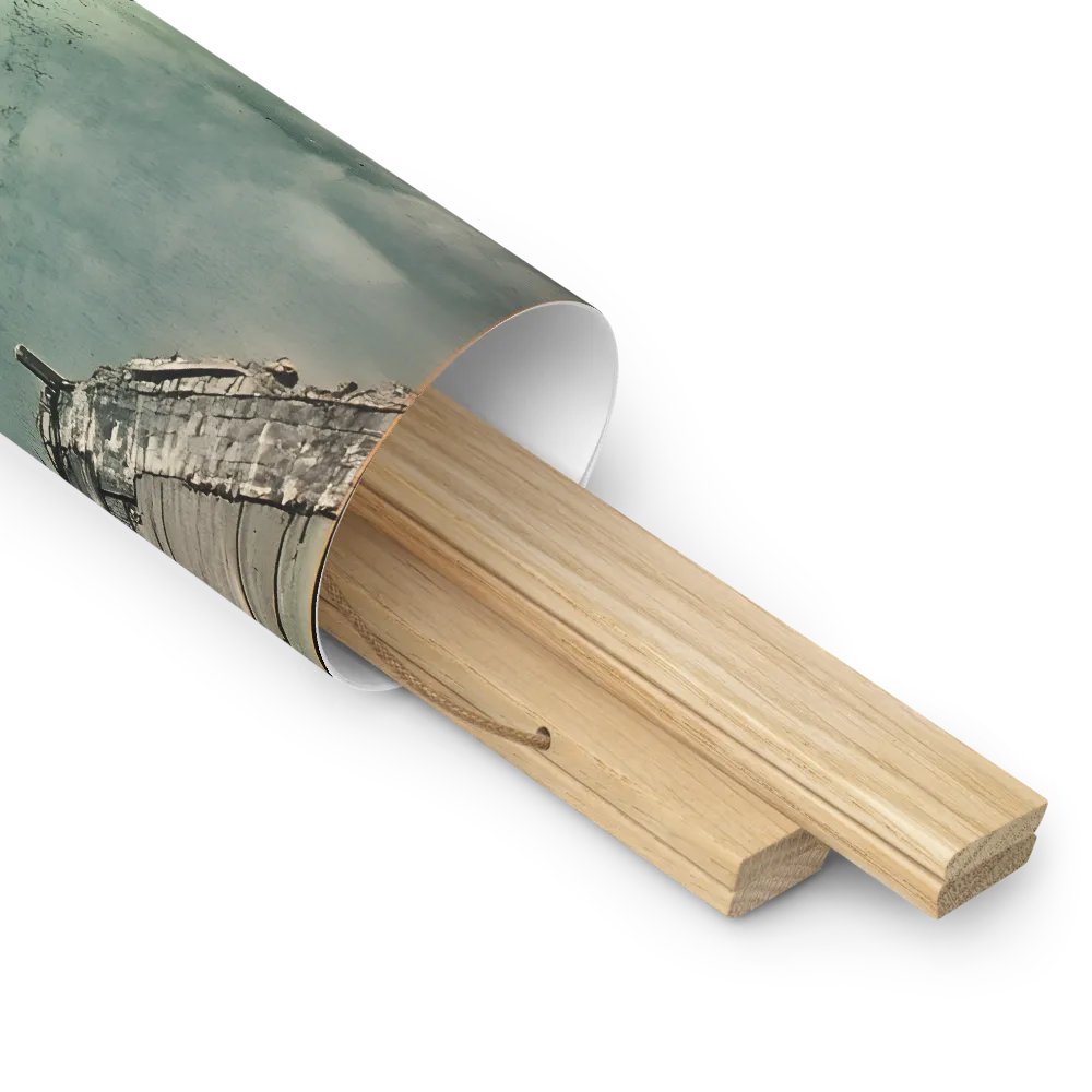 Ethereal Reflections: Identity in a Fragmented World | Poster With Oak Wood Hanger | 16″×16″