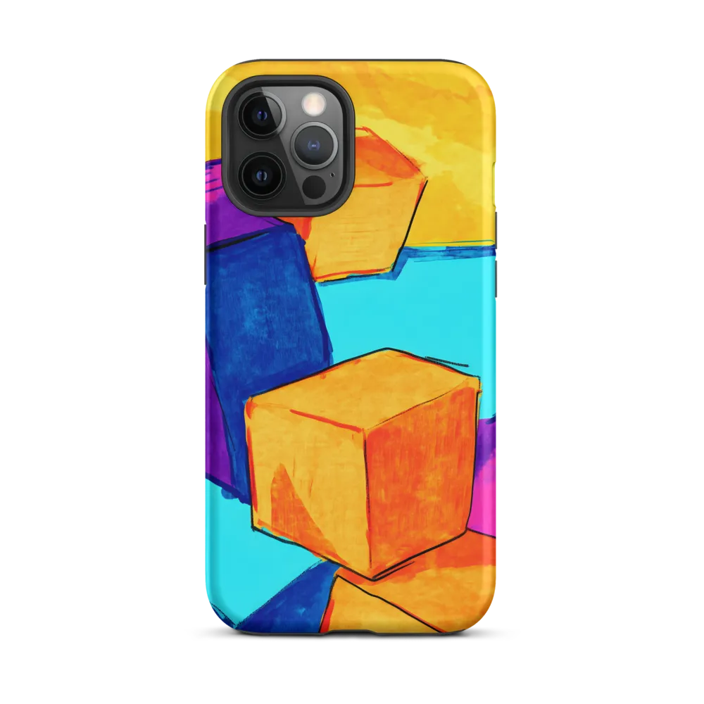 Playful Cubes in Vibrant Harmony | Phone Case |  12 Pro Max | Tough Case | Matte