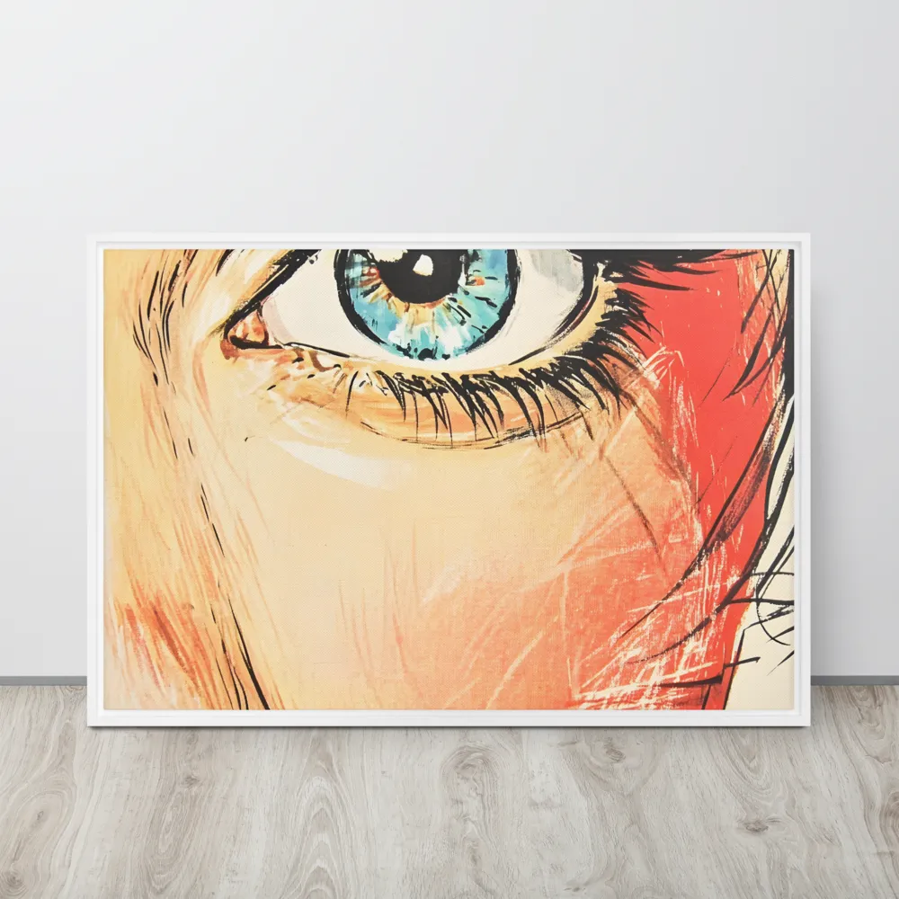 Gaze of Emotion | Canvas with White Frame | 24″×36″