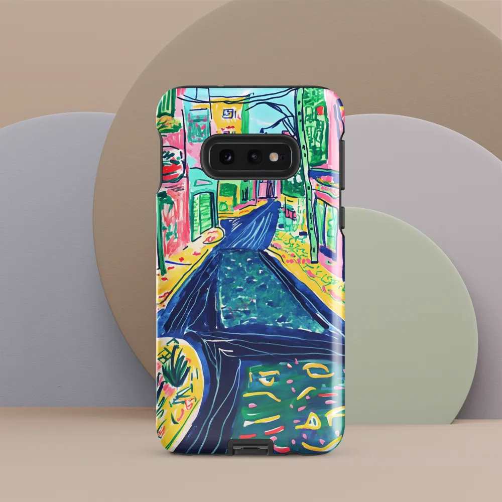 Dreamy Street in Vibrant Hues