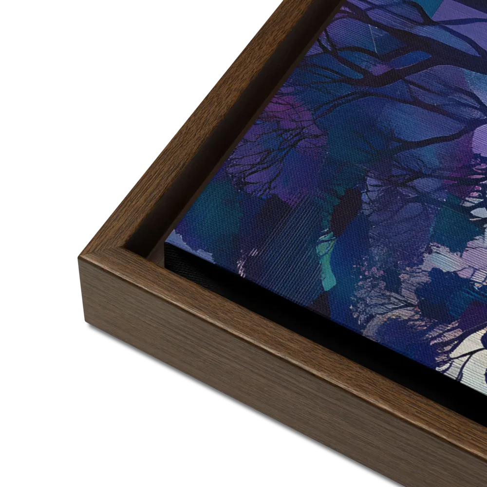 Tranquil Geometry: A Journey Through Color | Canvas with Brown Frame | 16″×20″