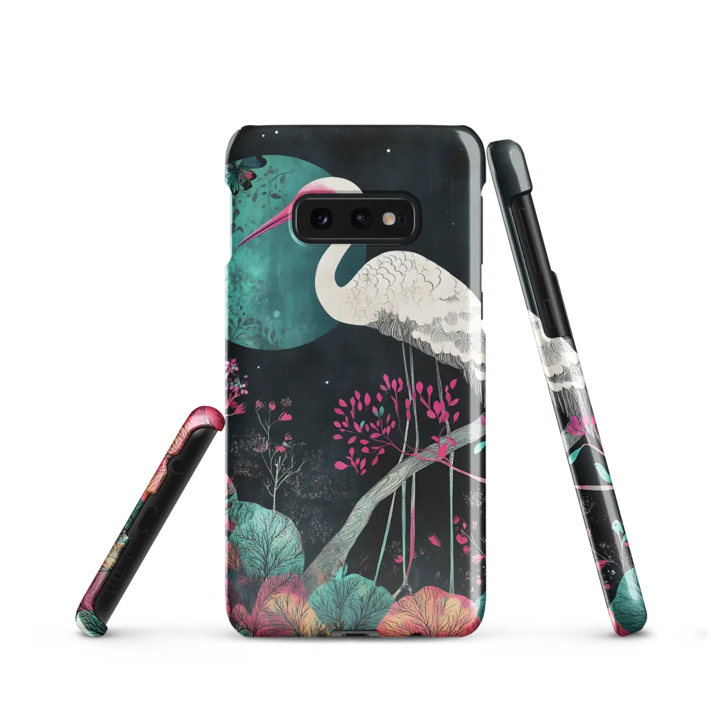 Ethereal Presence: Heron in a Floral Dreamscape