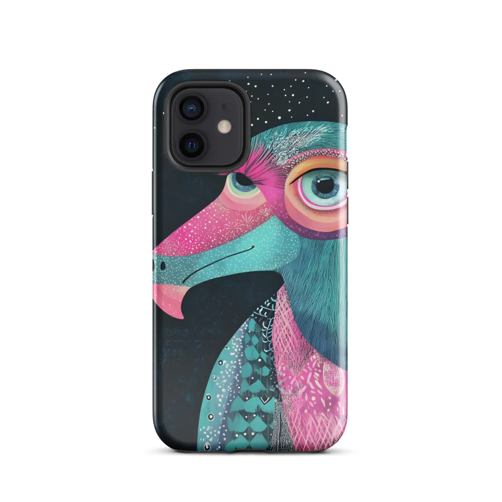 Whimsical Vulture: A Dance of Colors | Phone Case |  12 | Tough Case | Glossy