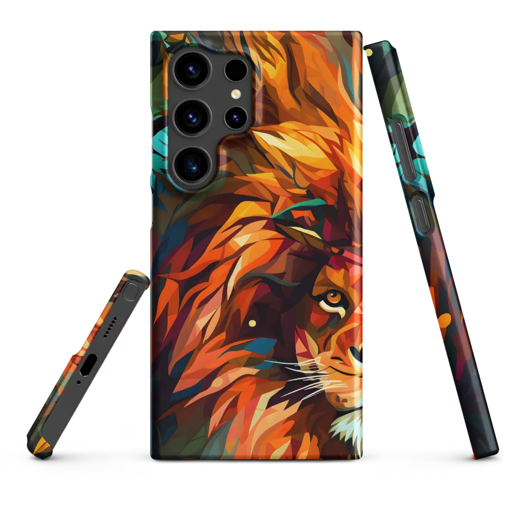 Majestic Gaze: The Polygonal Lion
