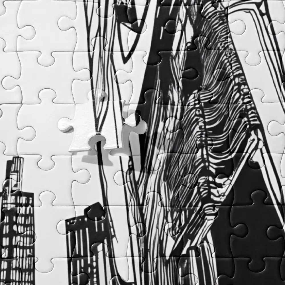 Urban Echoes: A Line Art Journey | Jigsaw Puzzle | 520 pieces