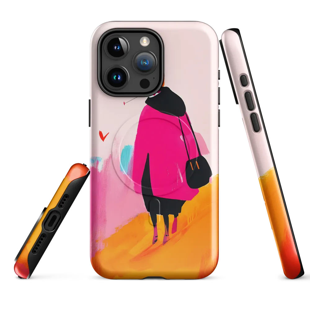 Wanderer in Pink | Phone Case |  15 Pro Max | MagSafe® Tough Case | Glossy