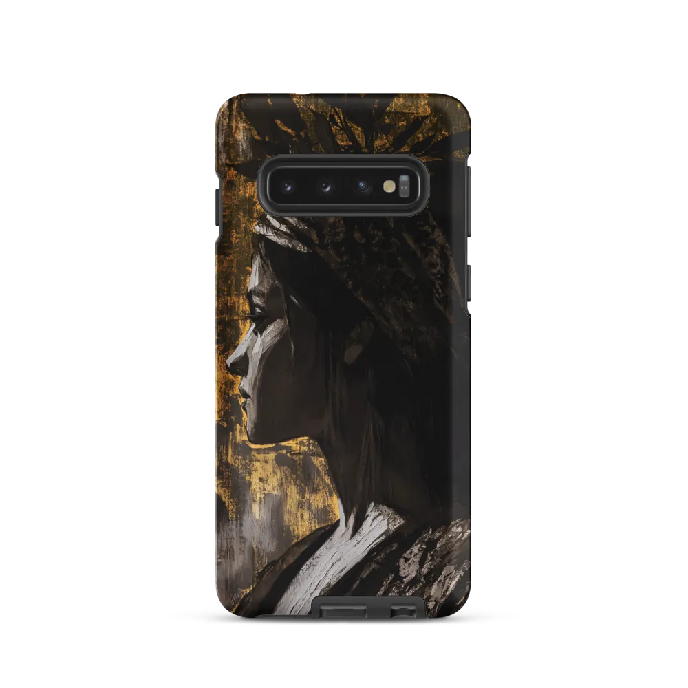 Golden Elegance: A Modern Profile Portrait