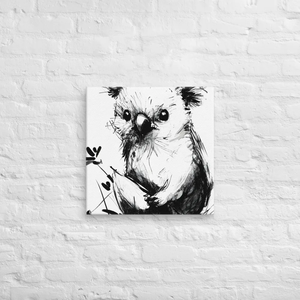 Whimsical Koala in Ink | Canvas | 20″×20″